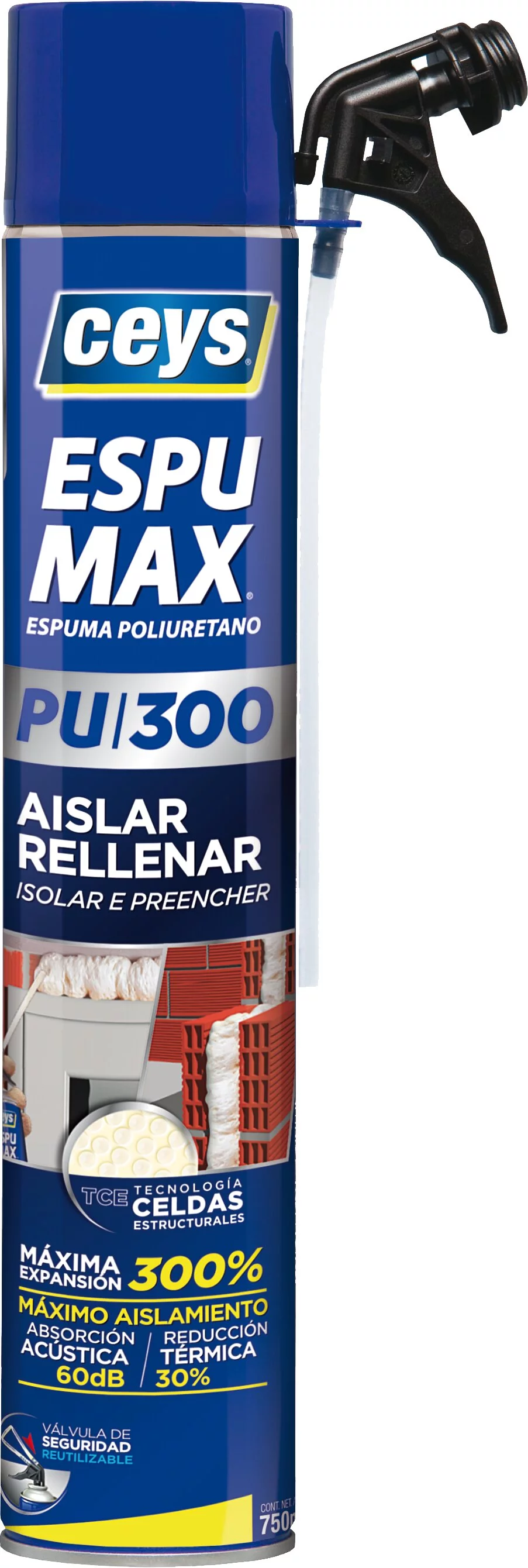 Espuma de Poliuretano REX 500ml - Sellado y Aislamiento Efectivo
