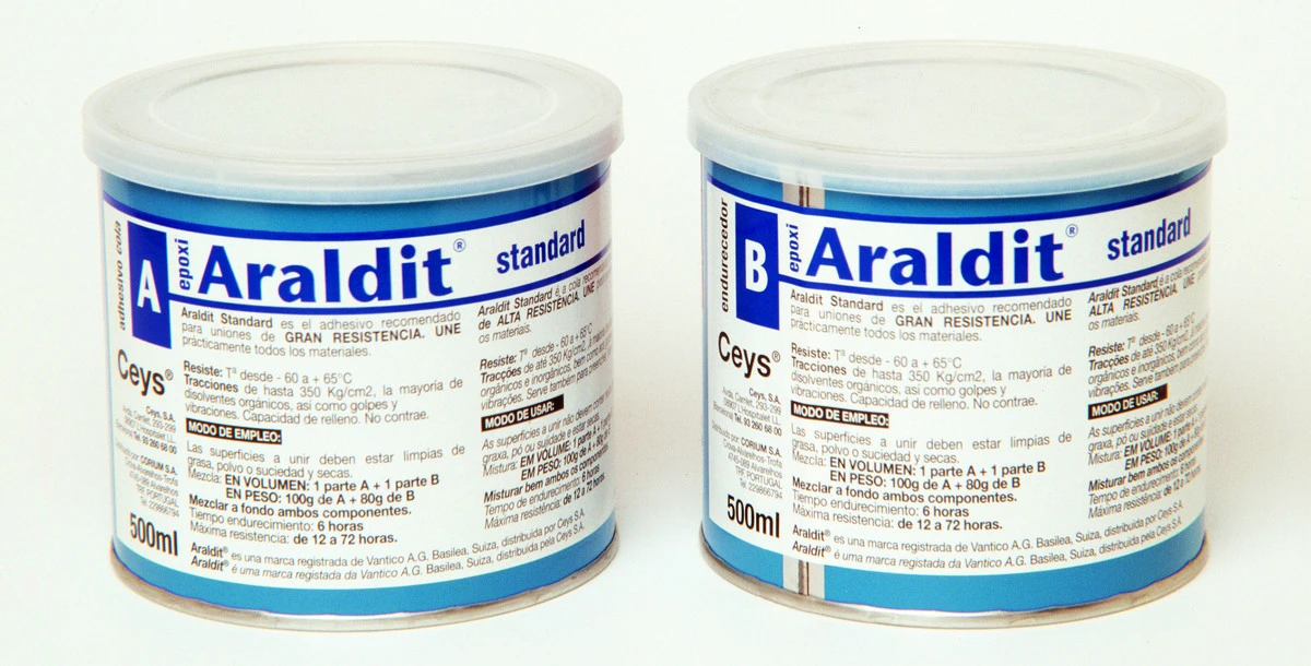 Araldite-adhesivo epoxi tixotrópico AW/HW 4858, 2 partes, cizalla