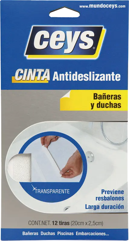 Cinta antideslizante precortada, tiras antideslizantes de seguridad  antideslizante para bañera, baño, suelo de cerámica, 15.0x0.8 in(azul)